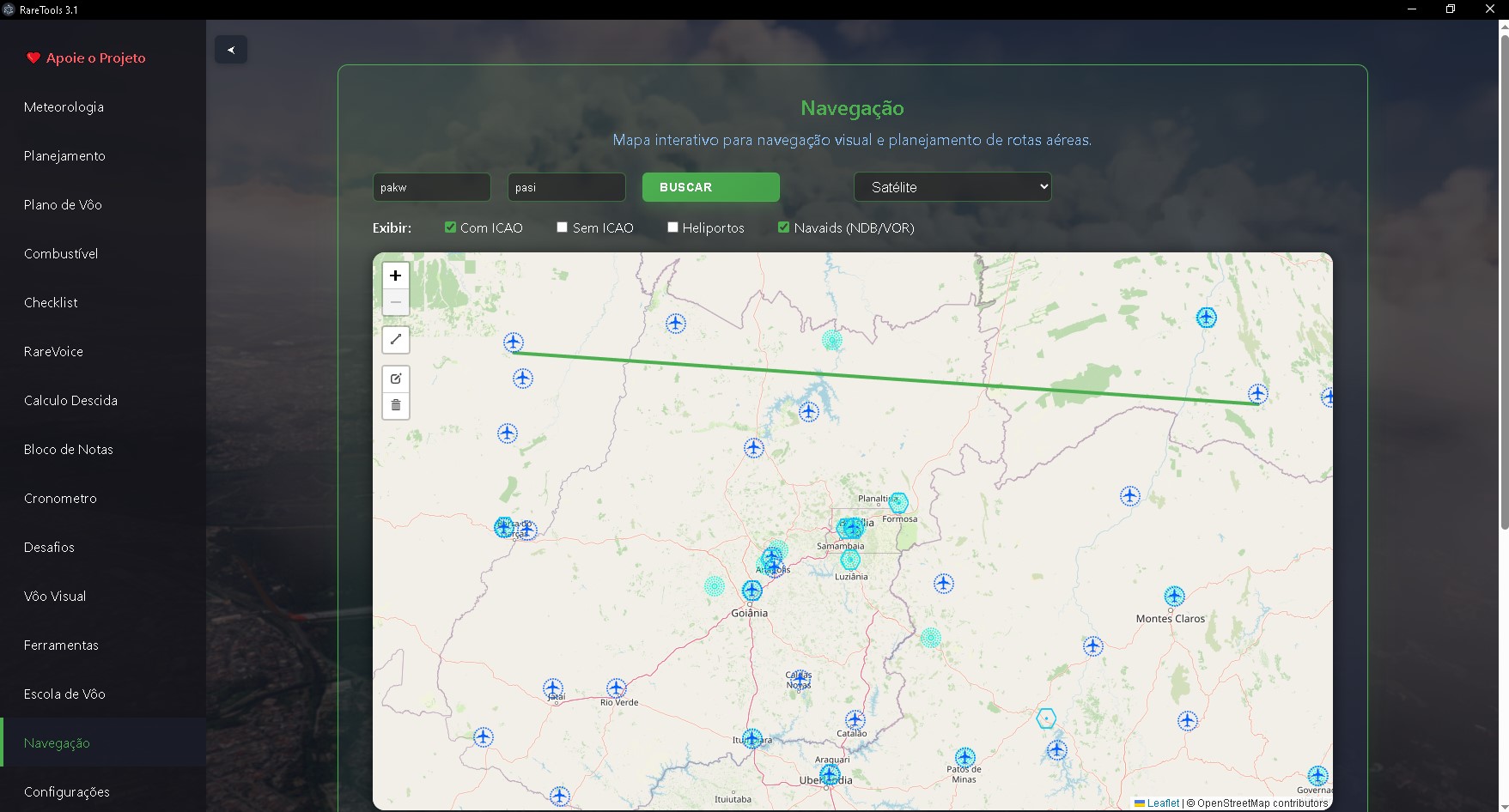Navegação - Mapa interativo com múltiplos estilos e filtros